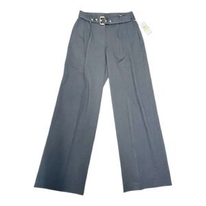 MICHAEL KORS Black Belted Wide Leg Pants